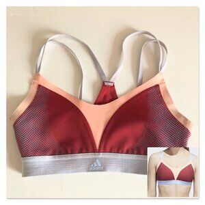 adidas Peach and Maroon Mesh Sports Bra